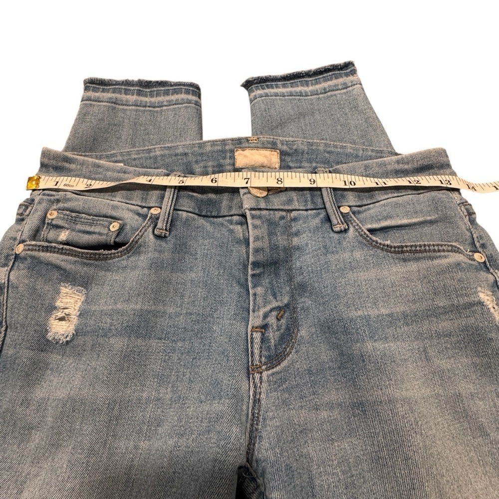 MOTHER Woman’s High Waisted Distressed Ankle Fray Jeans Size 26 - Picture 6 of 11